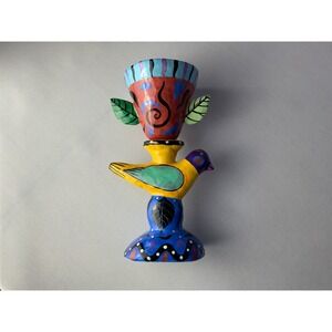 Garson Pakele Cup Bird Signed Ceramic Art